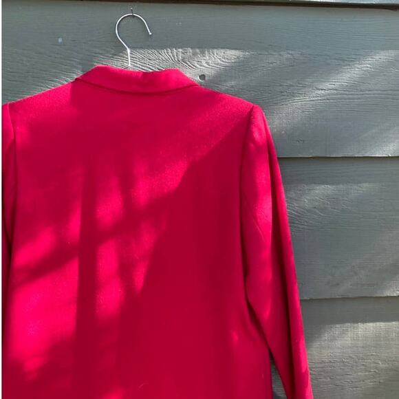 Vintage 90s Red Wool Blazer - Picture 7 of 8